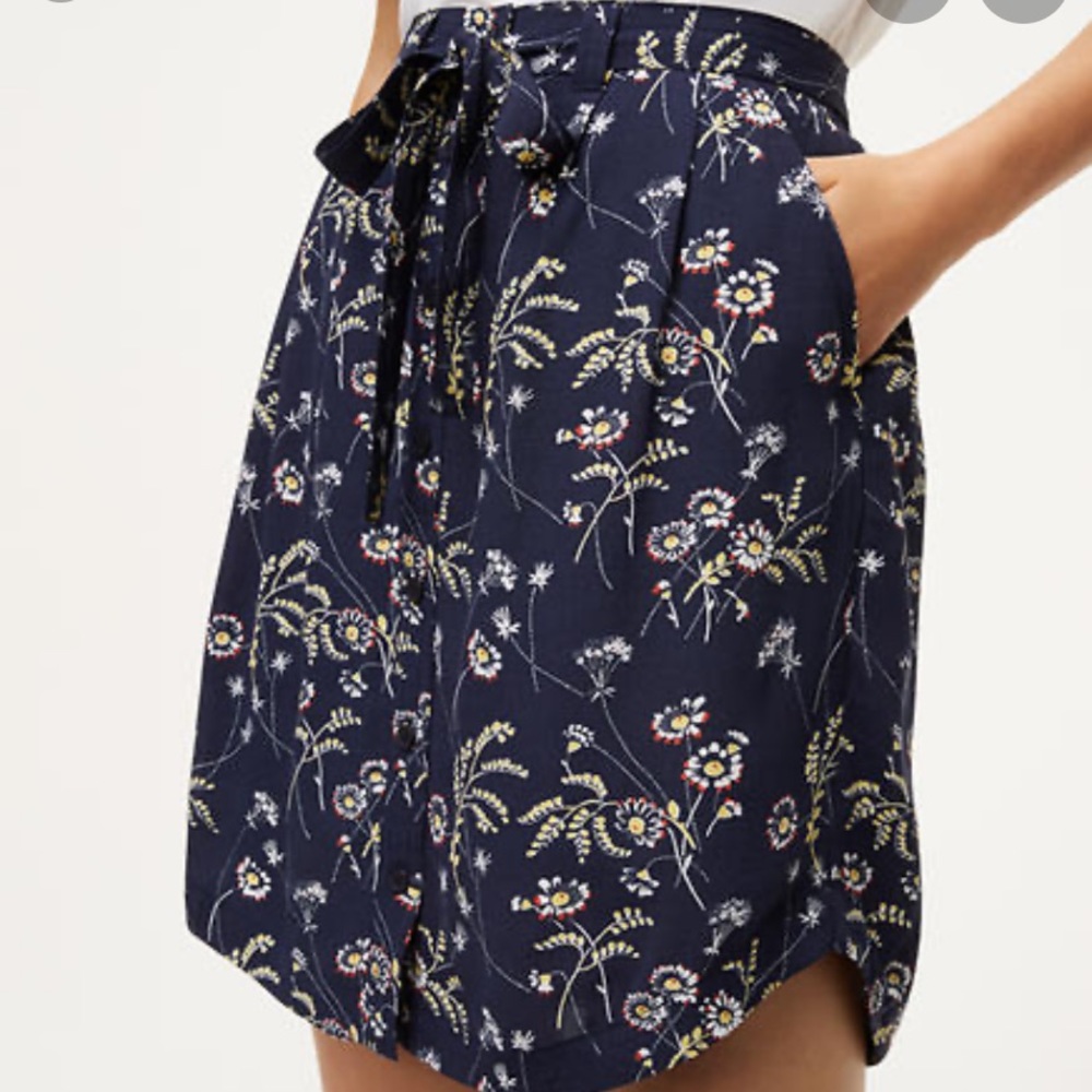 Ann Taylor Loft : Daisy Tie Waist Button Skirt